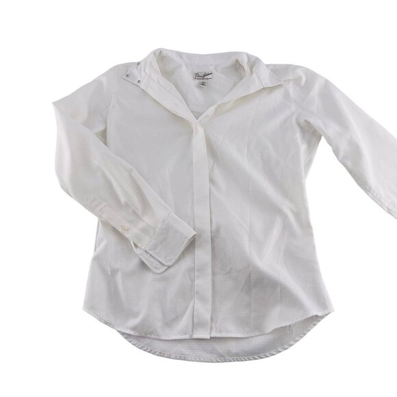 The Tailored Sportsman White Button-Up Long Sleeve Shirt Womens Riding Apparel S - Picture 1 of 5